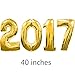 40 Inch Gold 2017 Number Foil balloons