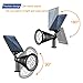 warmoon Solar Lights Outdoor, 2-in-1 Solar Spotlight 180° Adjustable Waterproof LED Landscape Lighting Auto ON/OFF Security Wall Light for Garden Backyard Driveway Patio Pool Daylight White- 1 Pack
