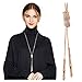 Wowanoo Elegant Crystal Necklace Tassel Pendant Jewelry Long Sweater Chain Necklace for Women Girl Rose Gold