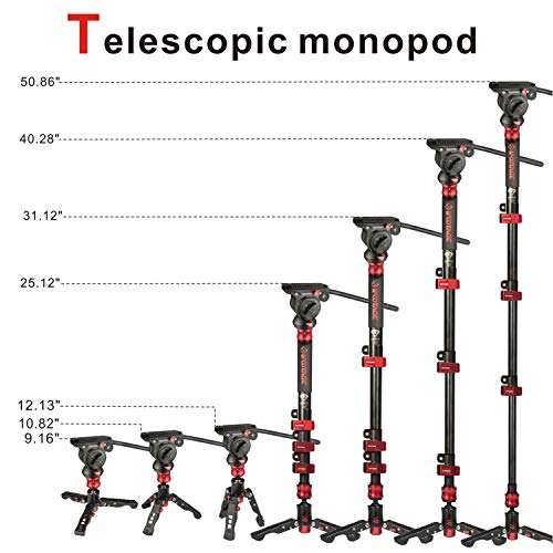 image for IFOOTAGE Camera Monopod with Video Head, Professional 47
