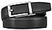 Genuine Leather Ratchet Belt for Men with One Click Buckle-Trim To Custom Comfort Fit and Adjustable Dress (Classic Black)