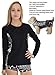 Private Island Women UPF50+ Swimsuit Long Sleeve Top Shirt Rash Guard Workout (M, Black-RGT)