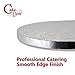 Cakebon Cake Boards - Sturdy 1/2 Inch Thick Drums - 12 Inch Professional Smooth Straight Edges Silver 12-Pack