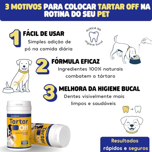 Tartar Off Fórmula Natural, Combate Tártaro e Mau Hálito, 40g, Zero Bafinho
