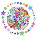 Olgaa 1300 Pieces Foam Geometry Self-Adhesive Stickers - Assorted Colors Mini Shapes (Circle, Square, Triangle, Pentagram) for Crafts, Arts Making, Kids Gifts