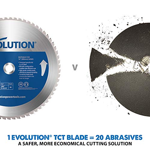 Evolution Power Tools 14BLADEST Steel Cutting Saw Blade, 14Inch x 66