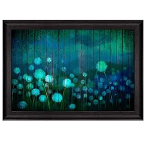 Water Painting of a Field with Dandelions Over...