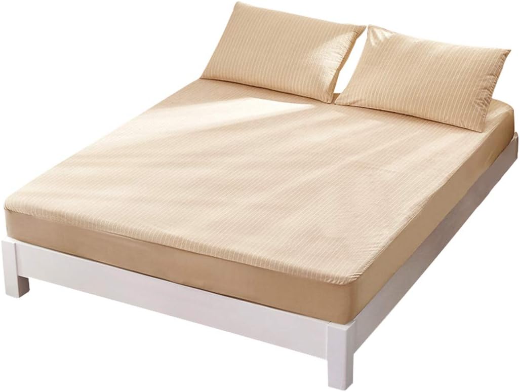 HengST Waterproof Bed Cover Breathable Mattress Set Protector Against Dust Fluids Urine Perspiration Camel L