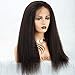 360 Lace Frontal Wigs Italian Yaki Human Hair Wigs for Black Women with Baby Hair 150% Density Pre Plucked Kinky Straight Lace Wigs Natural Color 18inch