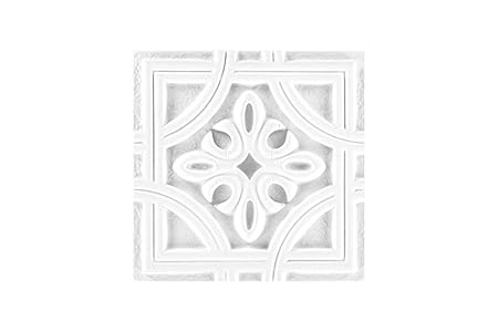 1 PU Ornament für Decke und Wand | Stuck | Dekor | stoßfest | 20x20cm