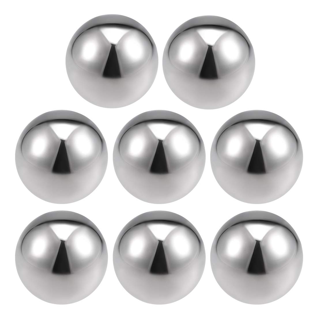 sourcing map 50mm(1.97") Dia 304 Stainless Steel Hollow Ball for Home Garden Decoration 8pcs