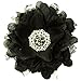 Wholesale Princess Girl's Flower and Lace Hair Clips-Black