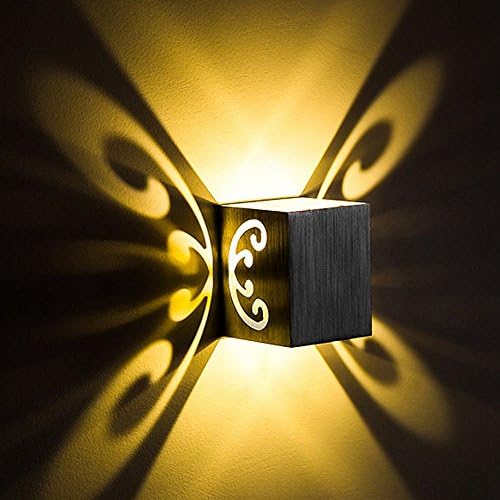 LED Wall Light Entrance Hallway Light Background Wall Light Color Bedroom Light KTV Bar Hotel Decoration Metal Wall Light ( Color : 3W/yellow )