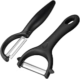 AUAUY 2Pcs Potato Peeler Y and I-Shaped Swivel Set Stainless Steel Non-Slip view 8