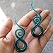 BodyJ4You 2PC Glass Ear Tapers Plugs 12mm Teal Teardrop Spiral Gauges Piercing Jewelry Set