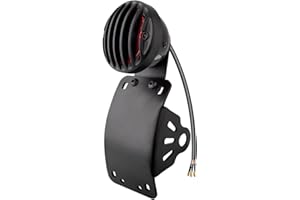 Motorcycle Tail Lights Chopper Side Mount Taillight Brake License Plate Light Compatible for Harley Bobber Cafe Racer Cruiser