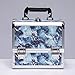 Joligrace Makeup Train Case Cosmetic Organizer Box Lockable with 3 Trays and a Brush Holder Pattern Collection (Marble)