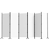 6 Panel Room Divider, 6 FT Folding Privacy Panel