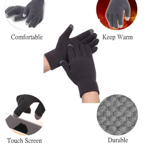 Winter Outdoor Riding Cycling Gloves Soft Thicken Knitted Touch Screen Texting Gloves for Smartphones PC Laptop Tablet Smart Touch-nology in Fingertips Gloves from WaitingU