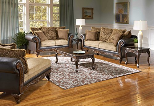 Roundhill Furniture San Antonio Traditional 2-Tone Sofa & 