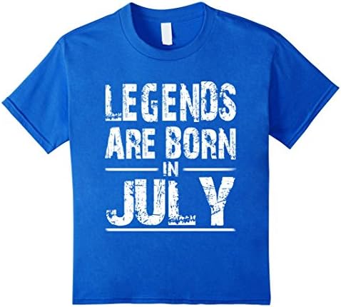 Kids Legends Are Born In July T-Shirt 12 Royal Blue