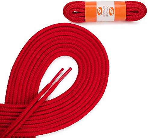 OrthoStep Round Athletic Red 27 inch Shoelaces 2 Pair Pack