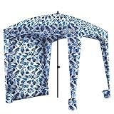 Qipi Beach Cabana - Easy to Set Up Canopy, Waterproof, Portable 6' x 6' Beach Shelter, Included Side Wall, Shade with UPF 50+ UV Protection, Ultimate Sun Umbrella - for Kids, Family & Friends