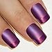 False Nails Bling Art French Fake Matte Purple Squoval 24 Acrylic Medium Tips