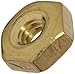 ASME B18.6.3 Plain Brass Machine Screw Hex Nut, #0-80 Thread Size, 3/64