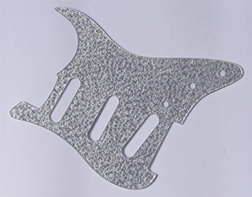 KAISH Silver Sparkle Plastic ST/Strat Style SSS Guitar Pickguard for USA/Mexico Stratocaster/Strat