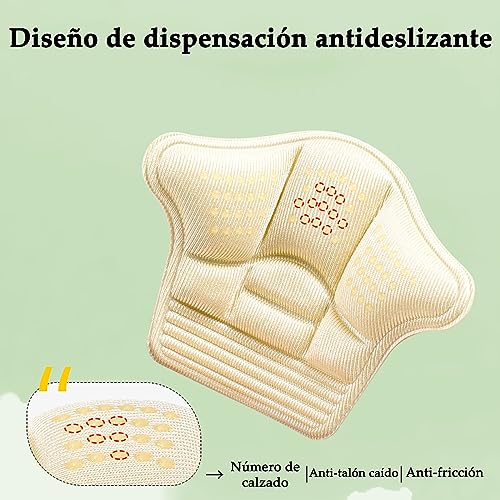 YEELEWO 12PCS Plantillas Para Zapatos, Almohadillas de Talón para Zapatos Sueltos, Plantillas para Zapatos Tacones Protector, Talonera autoadhesiva, Adecuado para calzado deportivo de hombre y mujer, zapatos de cuero, tacones altos, etc.