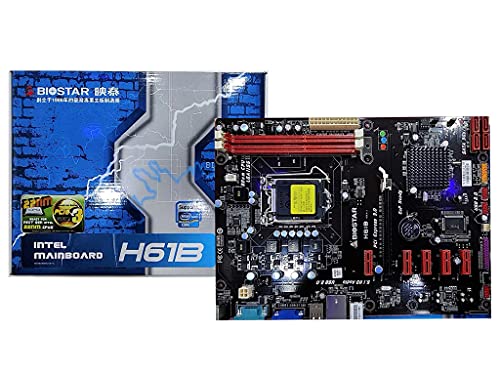Micsonic Biostar H61B Motherboard Gaming, Editing, Bitcoin, Mining, Support 2nd/3rd Generation i3/i5/i7