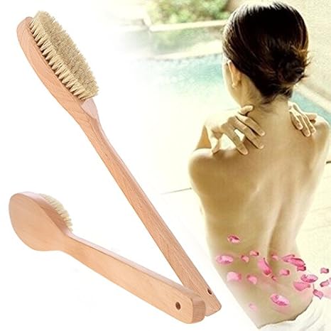 ASEOK Szczotka do kąpieli, szczotka do pleców z włosia dzika ...