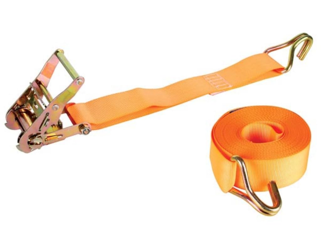 Perel arat5 Lashing Strap with Ratchet and Hooks Max 1000 kg 9 M X 50 mm