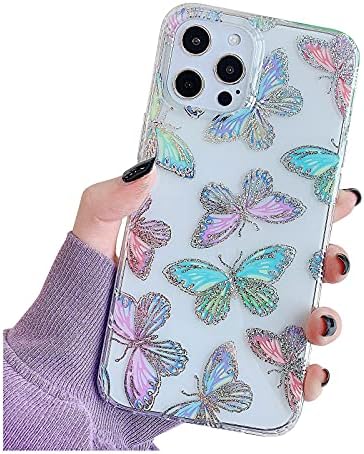 Ooooops Compatible With Iphone 12 Pro Max Case For Women Girls Glitter Red Purple Blue Green Colorful Wings Slim Soft Border Hard Panel Protective Phone Case Cover For Iphone 12promax 6 7 Butterfly Macroorbe