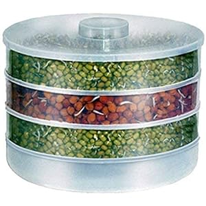 BICHI Plastic Sprout Maker Box | Hygienic Sprout Maker with 4 Container | Organic Home Making Fresh Sprouts Beans for…