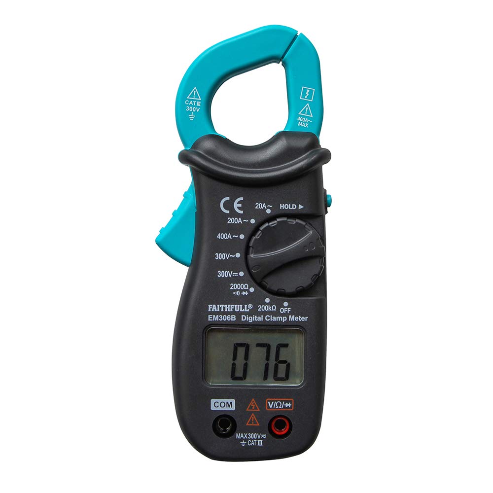 Faithfull Mini Clamp Meter with Data Hold - Multi Colour, One Size