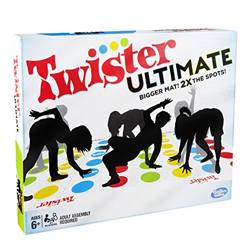 51AAQUMB7IL - Hasbro Twister Ultimate Game, Bigger Mat, Party Game, Ages 6 and up (Amazon Exclusive)