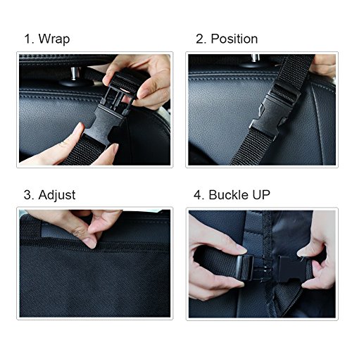 image for oneisall Car Seat Back Protector(2 Pack), Kick Mats Waterproof Car Bac