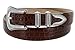 Brenton - Men's Italian Calfskin Designer Dress Golf Belt with Western Silver Plated Buckle Set