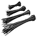 JDYYICZ 400 Pieces Cable Ties Self-Locking Cable Ties Nylon Cable Ties Cable Zip Ties, for Home Office Garage Workshop, 4 + 6 + 8 + 12 Inches, Black