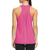 Mippo Workout Tops for Women High Neck Racerback Tank Tops Loose Fit Athletic Yoga Shirts