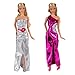 BARWA Doll Clothes and Accessories for American 18 inch Girl Dolls Mermaid Casual Tutu Dress, Outfits, Swimsuit, Underwear (A: 12 pcs Dresses)