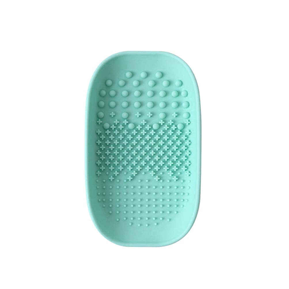 Minkissy Silicone Makeup Brush Cleaning Mat Makeup Brush Cleaner Pad Costmetic Brush Cleaning Scrubber (Green)