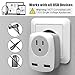 2Pack European Travel Plug Adapter (Not for UK), US to Europe Power Outlet Converter, USA to German Italy Spain France Greece Iceland Romania Russia Electrical Adaptor USB Wall Charger