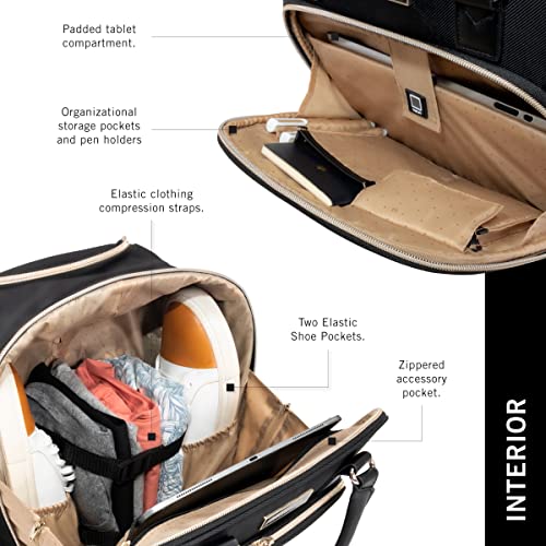 Cole REACTION Chelsea Chevron Quilted Luggage, Black