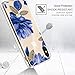 ivencase iPhone Xs Max Case,iPhone Xs Max Clear Silicone Case Flower,Shockproof Soft TPU Thin Clear Cute Bling Floral Bumper Cover iPhone Xs Max - 6.5 Inch