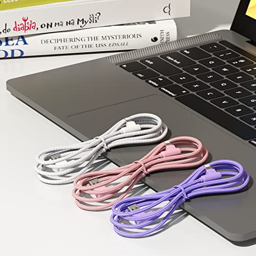 iPhone Charger 10FT 90 Degree Lightning Cable MFi Certified 3 Pack Long Lightning Cable Nylon Braided Right Angle iPhone Cord Compatible with for iPhone13/12/11/X/8/7/6/6/5/SE/iPad/iPod(10Feet)