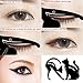 Cat Eyeliner Stencil Smoky Eyeshadow Applicators Template Plate Multifunction Cat Shape Eye liner Eye Shadow Guide Repeatable Professional Eye Makeup Card Tools Matte PVC Material Black 12 Pack