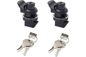 HOWDIA 2Pcs Push Button Lock Glove Box Latch Replacement, Glove Compartment Latch Golf Cart Lock Accessories for Truck Tool Box Marine Use, Press The Switch
